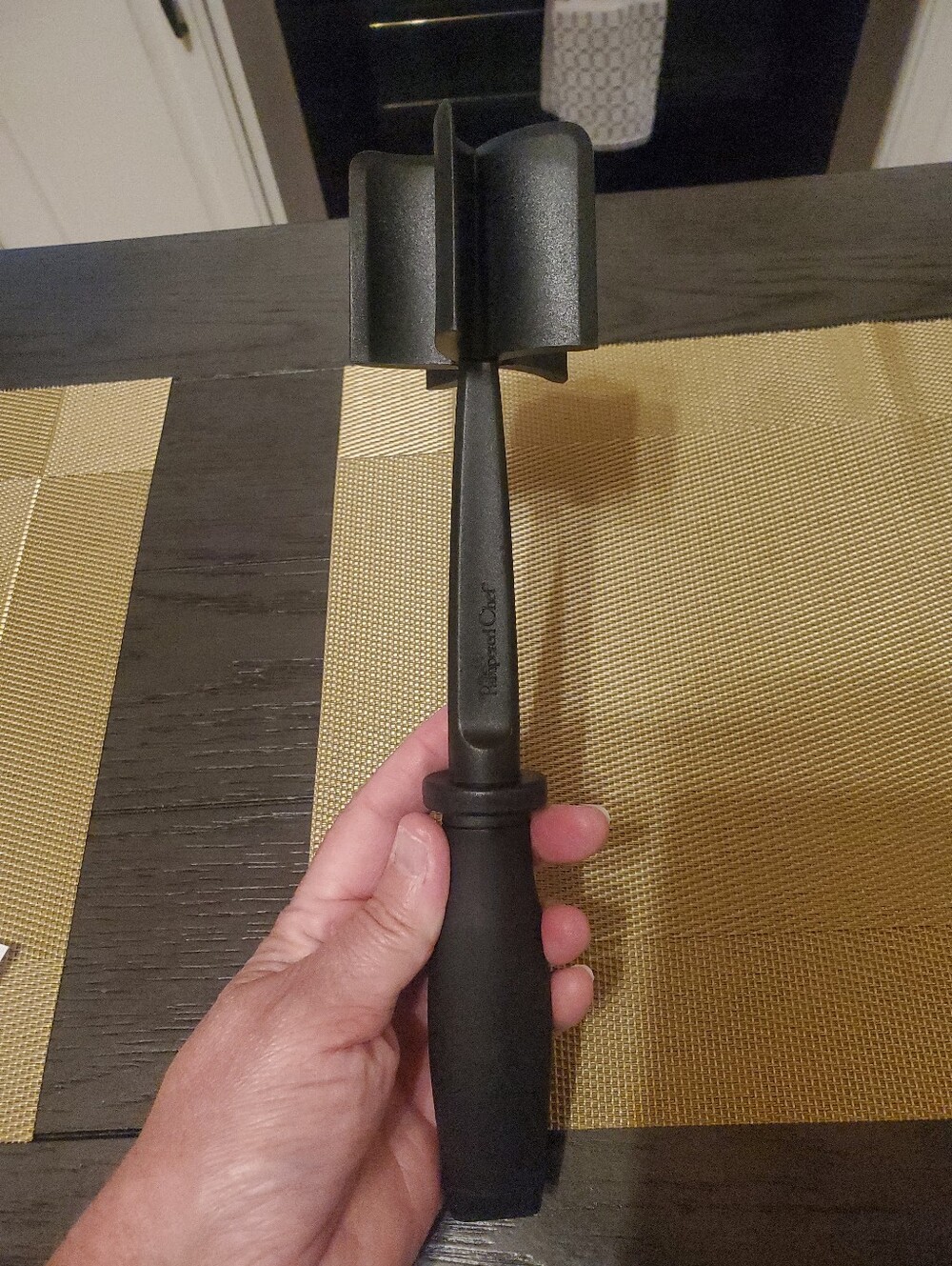 Pampered Chef Mix N Chop #2583 Black Nylon Ground Meat Hamburger Masher Chopper